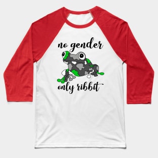 No gender, only ribbit - agender version Baseball T-Shirt